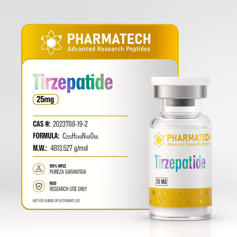 Tirzepatide 25mg (Liofilizada) + Água Bacteriostática - PharmaTech