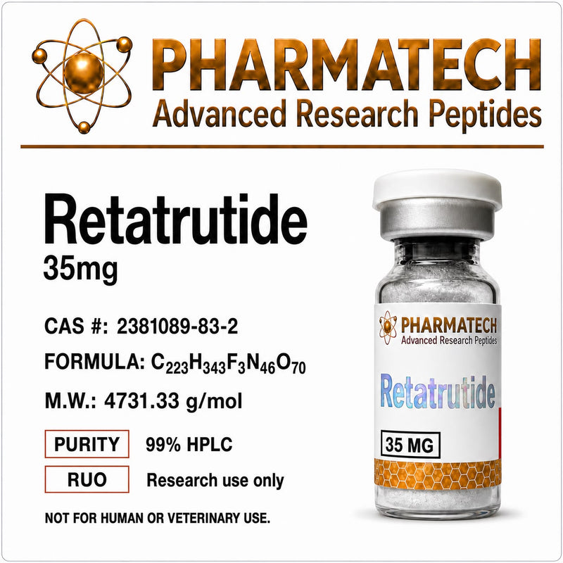 Retatrutide 35mg (Liofilizada) + Água Bacteriostática - PharmaTech